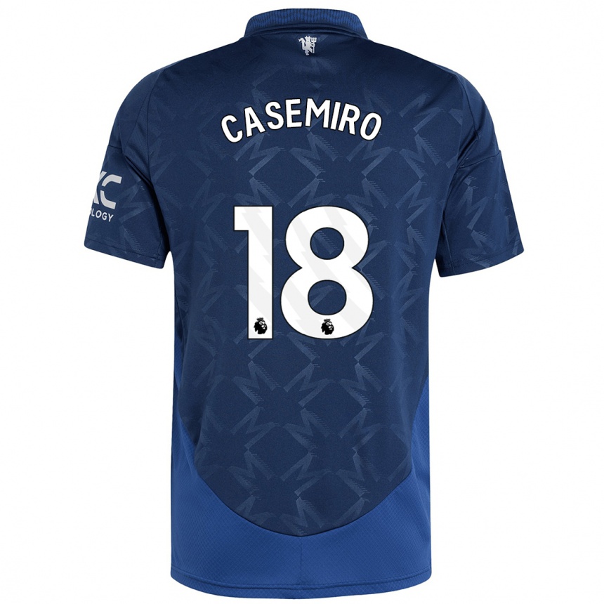 Enfant Football Maillot Casemiro #18 Indigo Tenues Extérieur 2024/25