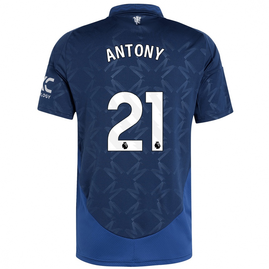 Enfant Football Maillot Antony #21 Indigo Tenues Extérieur 2024/25