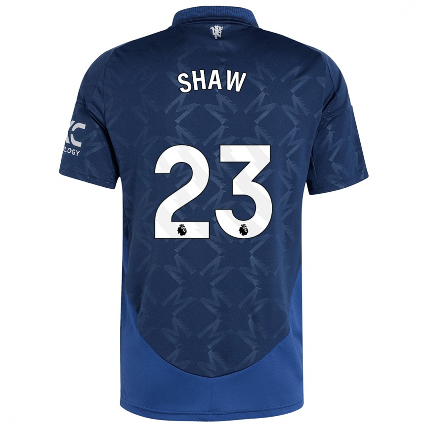 Enfant Football Maillot Luke Shaw #23 Indigo Tenues Extérieur 2024/25