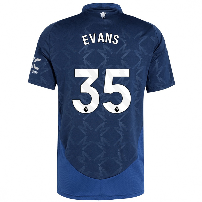 Enfant Football Maillot Jonny Evans #35 Indigo Tenues Extérieur 2024/25