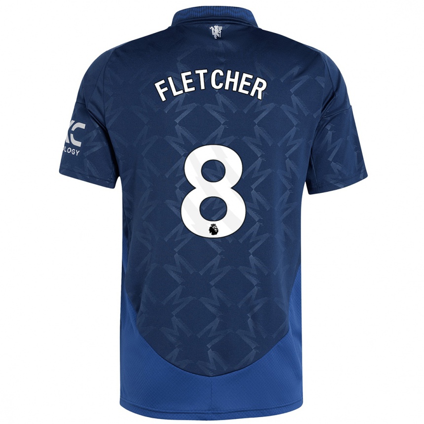 Enfant Football Maillot Tyler Fletcher #8 Indigo Tenues Extérieur 2024/25