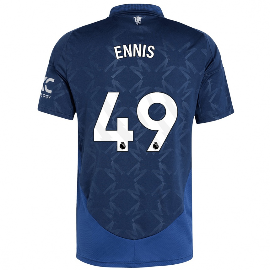 Enfant Football Maillot Ethan Ennis #49 Indigo Tenues Extérieur 2024/25