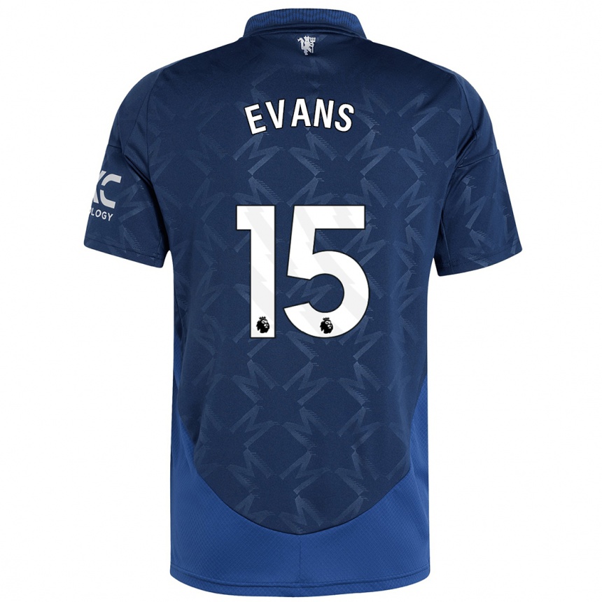 Enfant Football Maillot Gemma Evans #15 Indigo Tenues Extérieur 2024/25