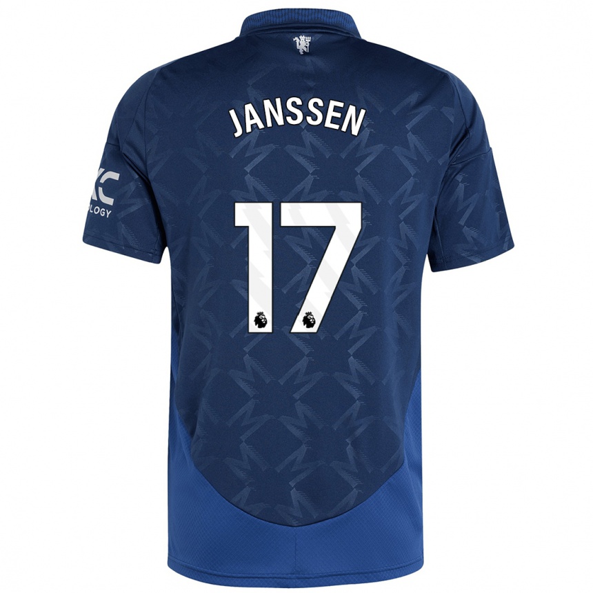 Enfant Football Maillot Dominique Janssen #17 Indigo Tenues Extérieur 2024/25