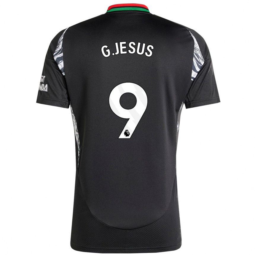 Enfant Football Maillot Gabriel Jesus #9 Noir Tenues Extérieur 2024/25