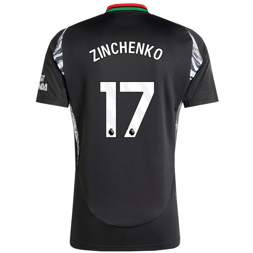 Enfant Football Maillot Oleksandr Zinchenko #17 Noir Tenues Extérieur 2024/25