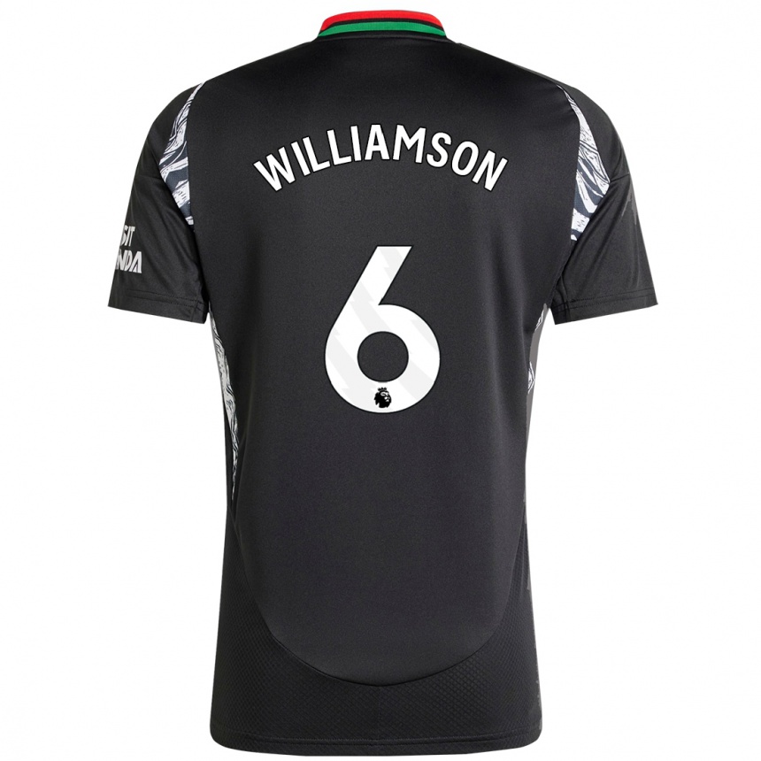 Enfant Football Maillot Leah Williamson #6 Noir Tenues Extérieur 2024/25