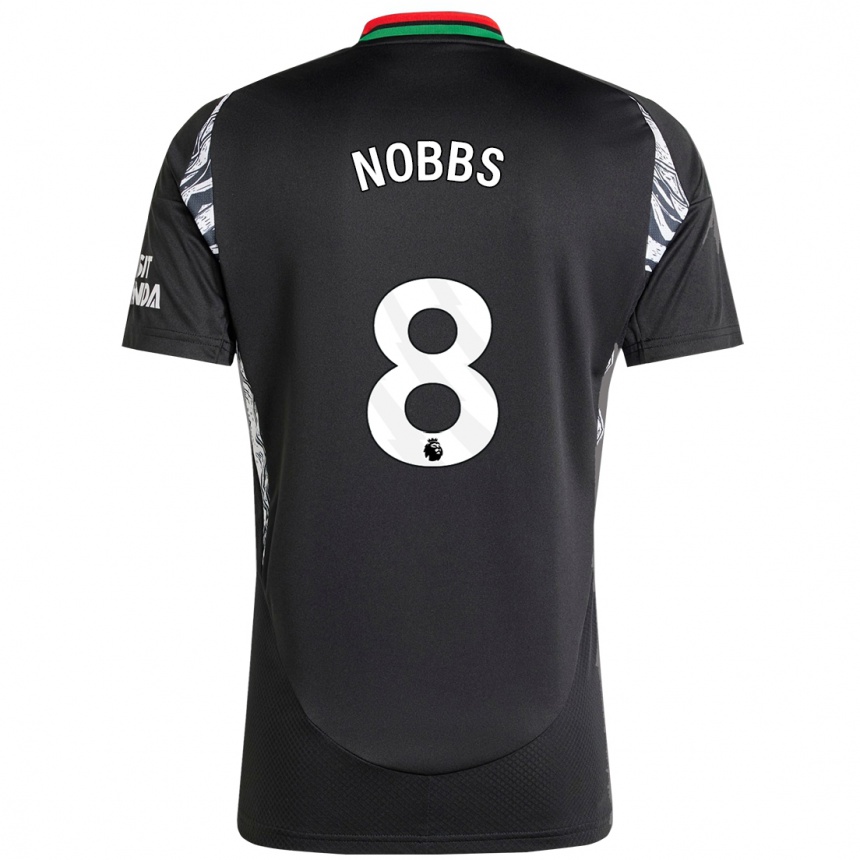 Enfant Football Maillot Nobbs #8 Noir Tenues Extérieur 2024/25