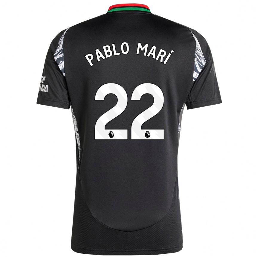 Enfant Football Maillot Pablo Mari #22 Noir Tenues Extérieur 2024/25