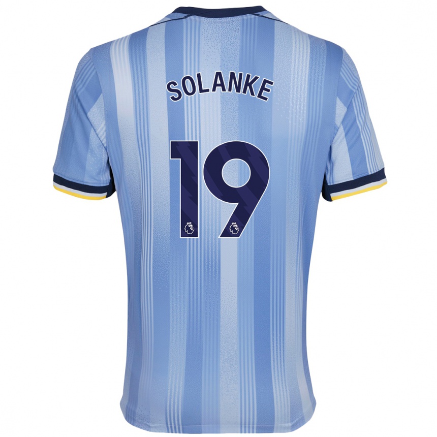 Enfant Football Maillot Dominic Solanke #19 Bleu Clair Tenues Extérieur 2024/25