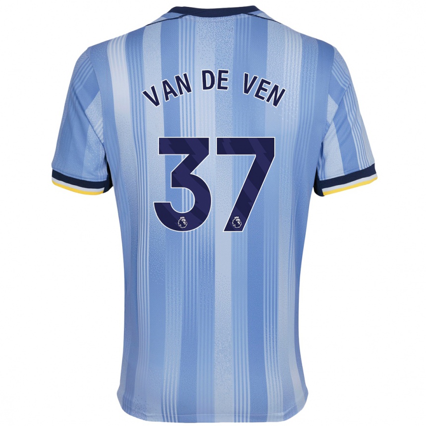 Enfant Football Maillot Micky Van De Ven #37 Bleu Clair Tenues Extérieur 2024/25