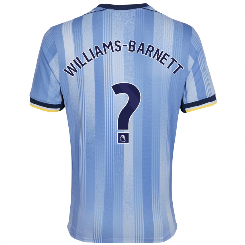 Enfant Football Maillot Lucá Williams-Barnett #0 Bleu Clair Tenues Extérieur 2024/25