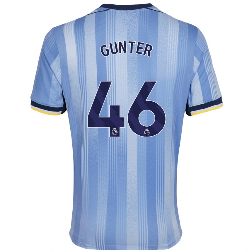 Enfant Football Maillot Luca Gunter #46 Bleu Clair Tenues Extérieur 2024/25