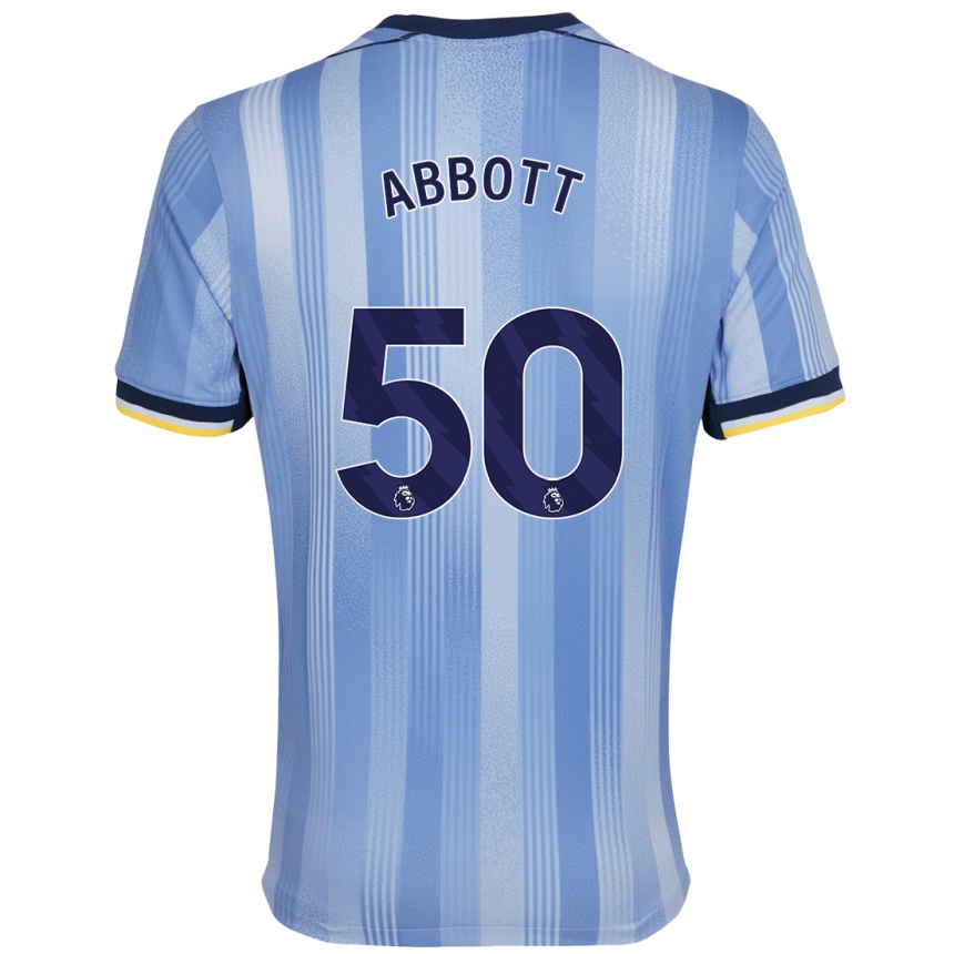 Enfant Football Maillot George Abbott #50 Bleu Clair Tenues Extérieur 2024/25