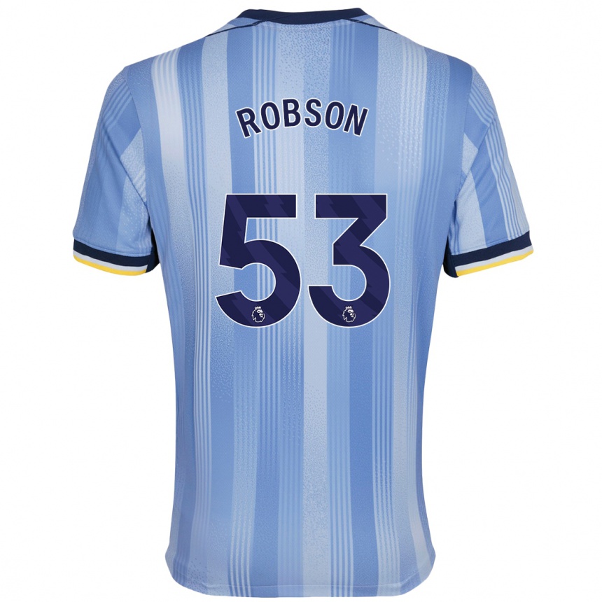 Enfant Football Maillot Max Robson #53 Bleu Clair Tenues Extérieur 2024/25