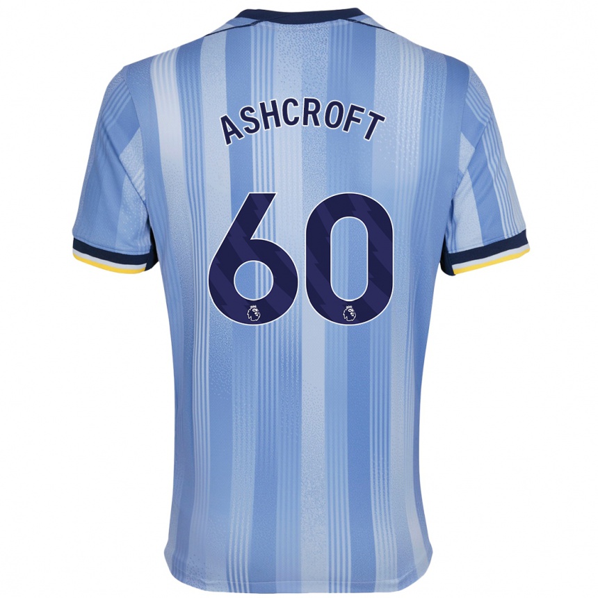 Enfant Football Maillot Tyrell Ashcroft #60 Bleu Clair Tenues Extérieur 2024/25