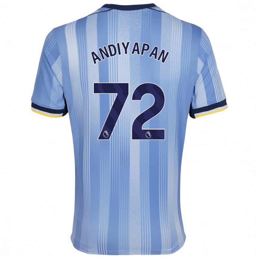 Enfant Football Maillot William Andiyapan #72 Bleu Clair Tenues Extérieur 2024/25