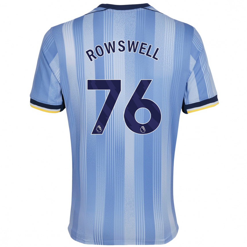 Enfant Football Maillot James Rowswell #76 Bleu Clair Tenues Extérieur 2024/25