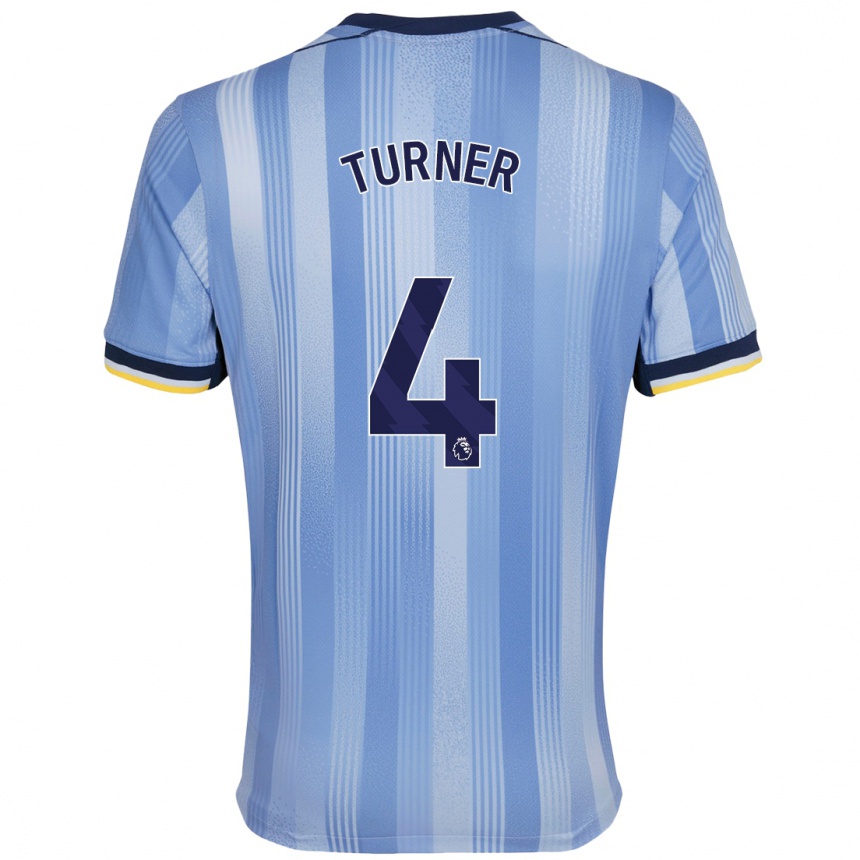 Enfant Football Maillot Amy Turner #4 Bleu Clair Tenues Extérieur 2024/25