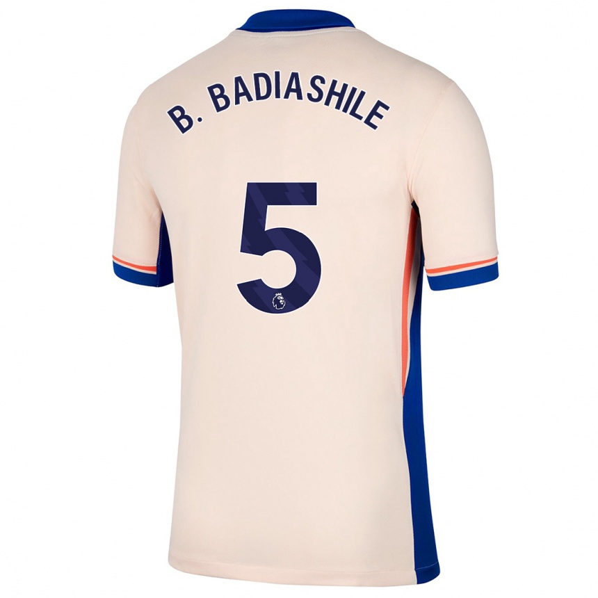 Enfant Football Maillot Benoît Badiashile #5 Beige Clair Tenues Extérieur 2024/25