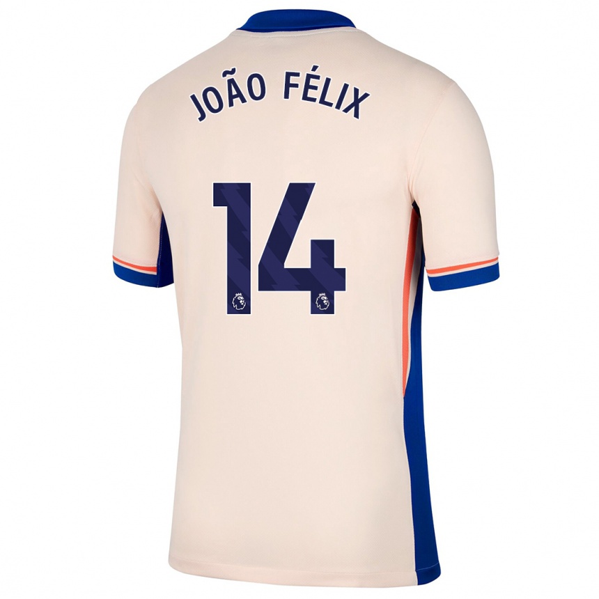 Enfant Football Maillot Joao Felix #14 Beige Clair Tenues Extérieur 2024/25