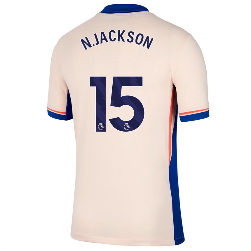 Enfant Football Maillot Nicolas Jackson #15 Beige Clair Tenues Extérieur 2024/25