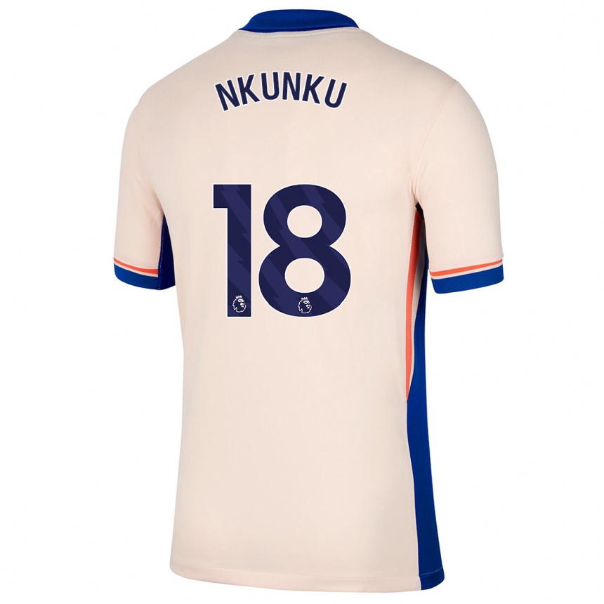 Enfant Football Maillot Christopher Nkunku #18 Beige Clair Tenues Extérieur 2024/25