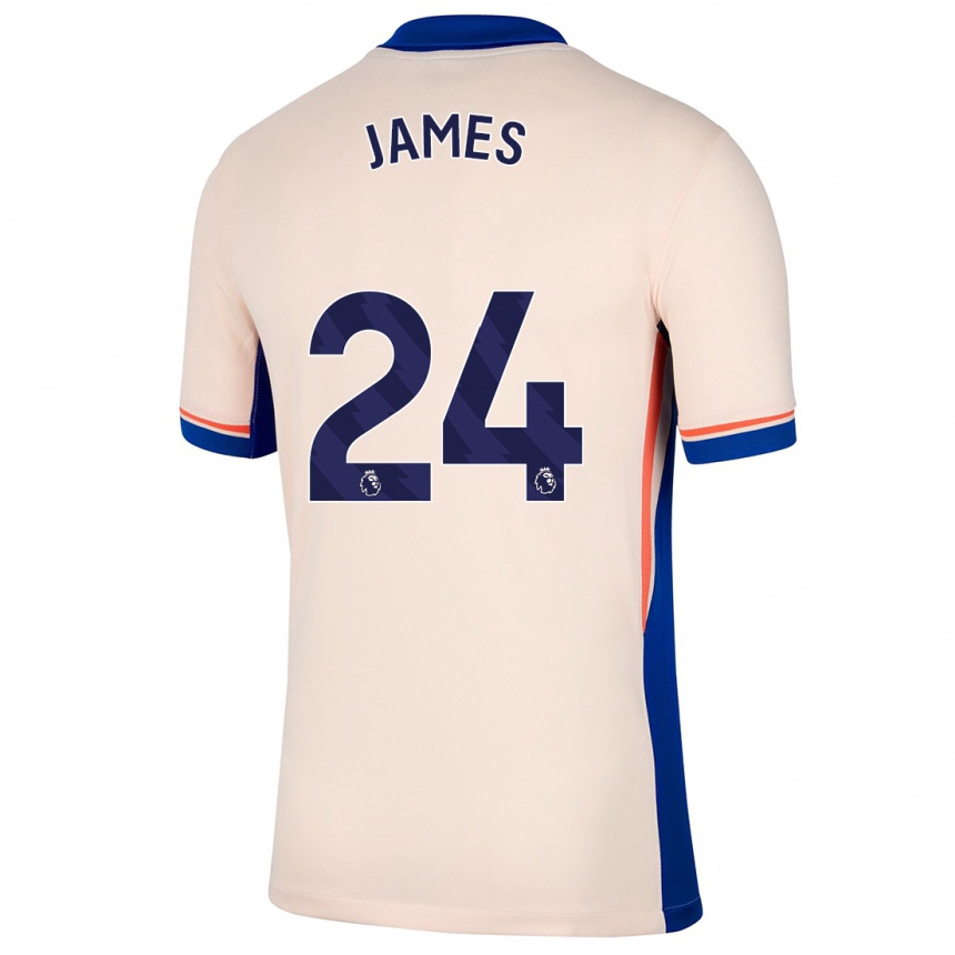 Enfant Football Maillot Reece James #24 Beige Clair Tenues Extérieur 2024/25