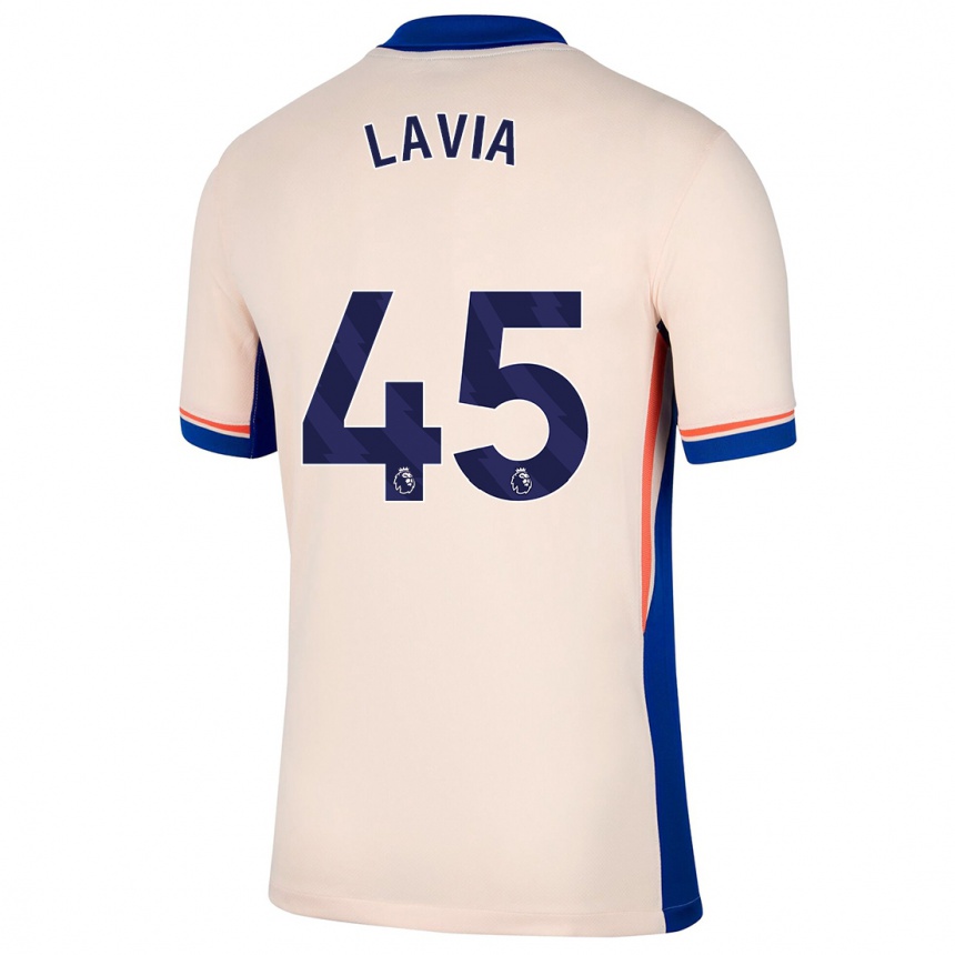 Enfant Football Maillot Roméo Lavia #45 Beige Clair Tenues Extérieur 2024/25