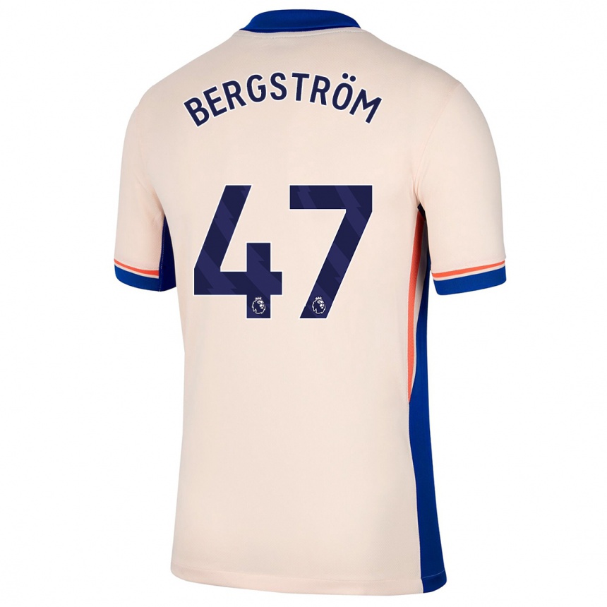 Enfant Football Maillot Lucas Bergström #47 Beige Clair Tenues Extérieur 2024/25