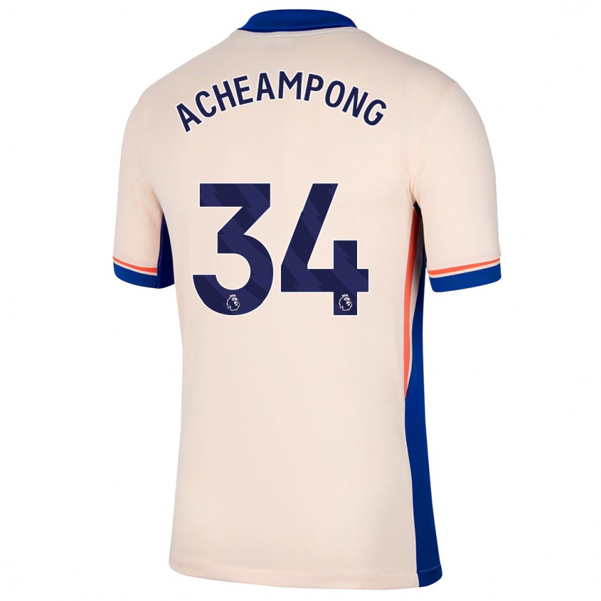 Enfant Football Maillot Josh Acheampong #34 Beige Clair Tenues Extérieur 2024/25