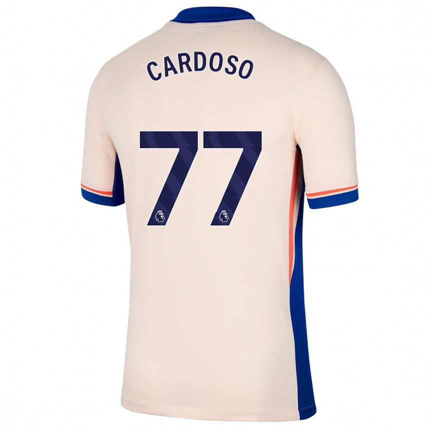 Enfant Football Maillot Leo Cardoso #77 Beige Clair Tenues Extérieur 2024/25