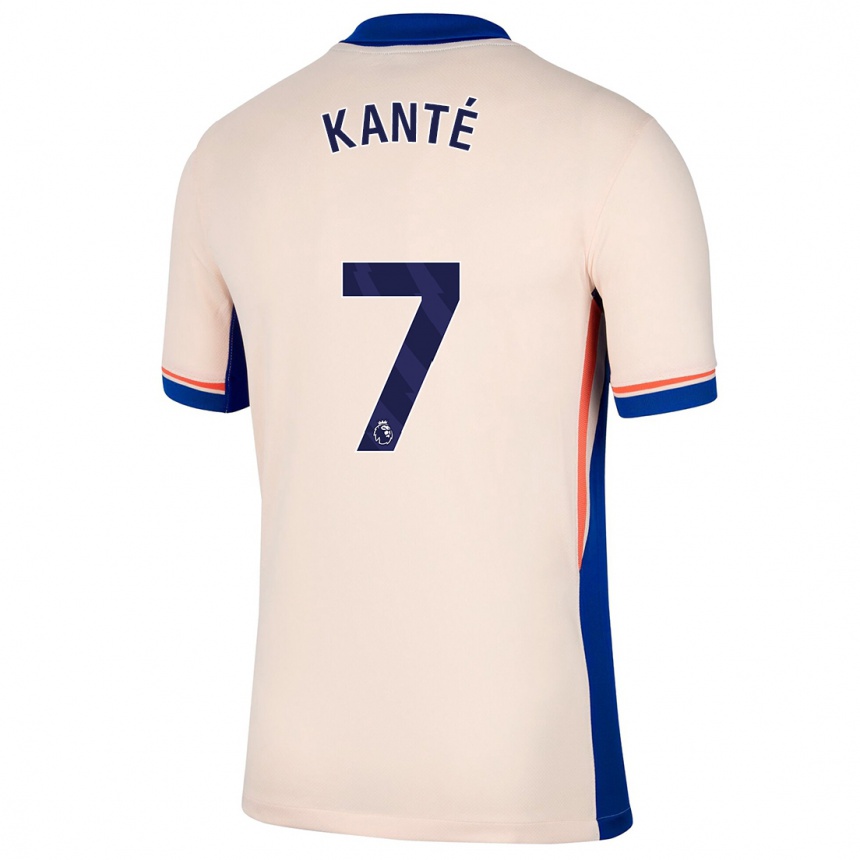 Enfant Football Maillot N'golo Kante #7 Beige Clair Tenues Extérieur 2024/25