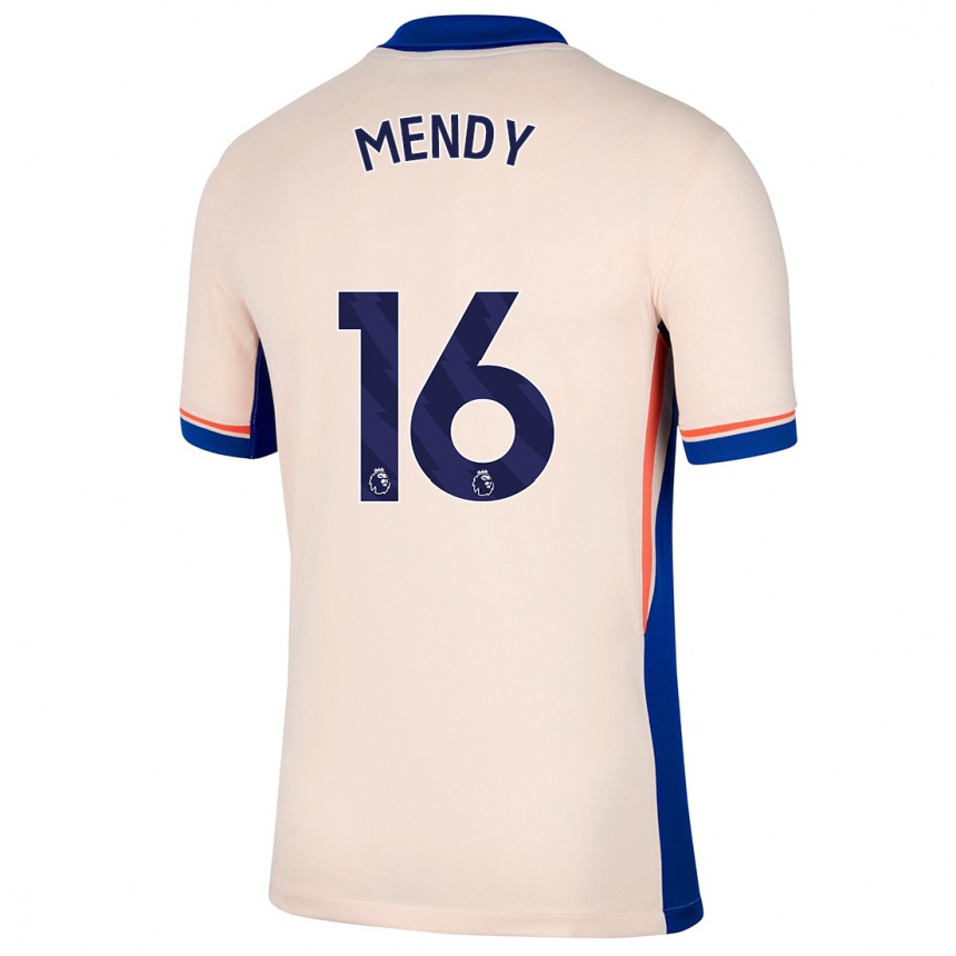 Enfant Football Maillot Edouard Mendy #16 Beige Clair Tenues Extérieur 2024/25