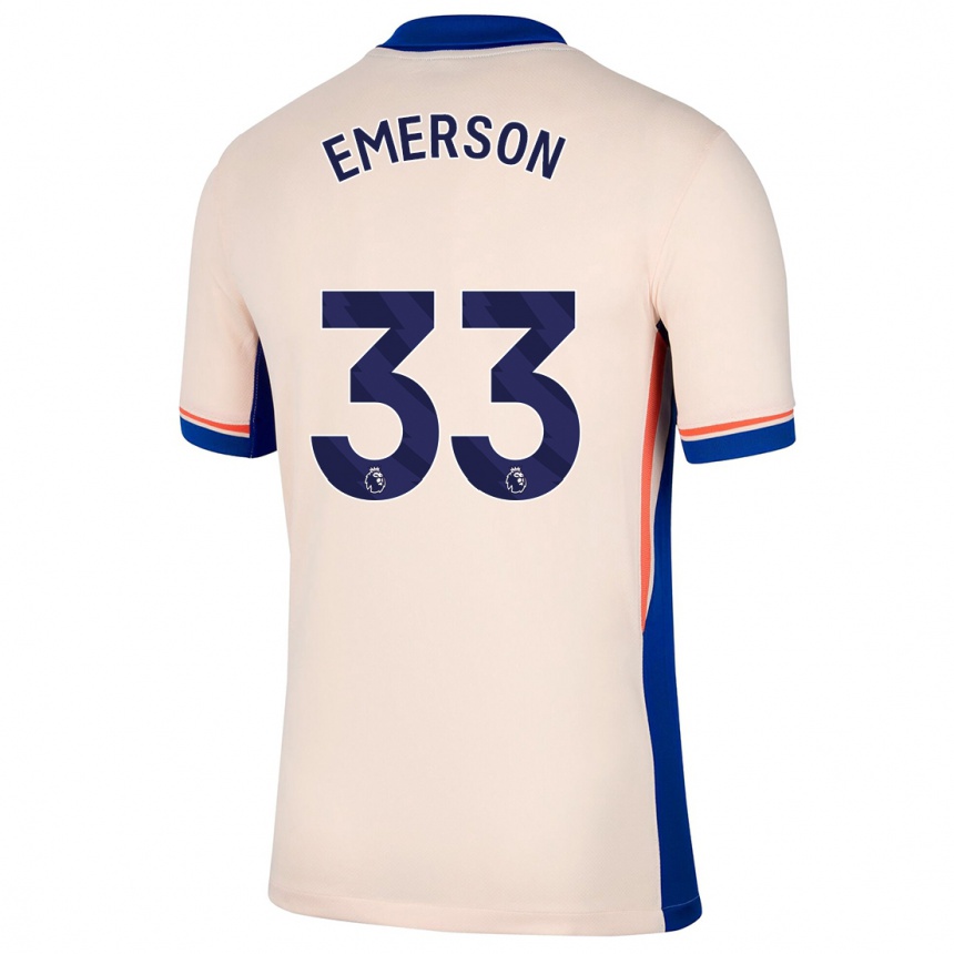 Enfant Football Maillot Emerson #33 Beige Clair Tenues Extérieur 2024/25