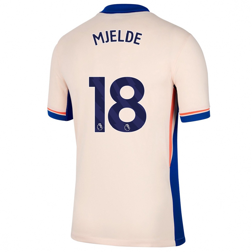 Enfant Football Maillot Maren Mjelde #18 Beige Clair Tenues Extérieur 2024/25