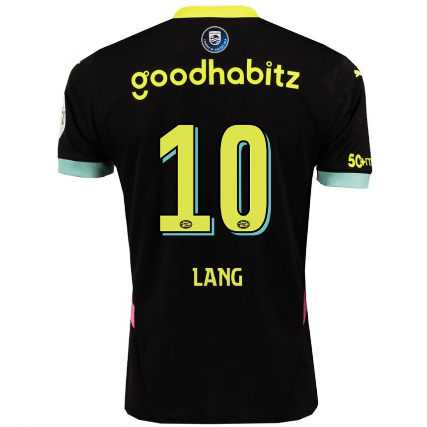 Enfant Football Maillot Noa Lang #10 Noir Jaune Tenues Extérieur 2024/25