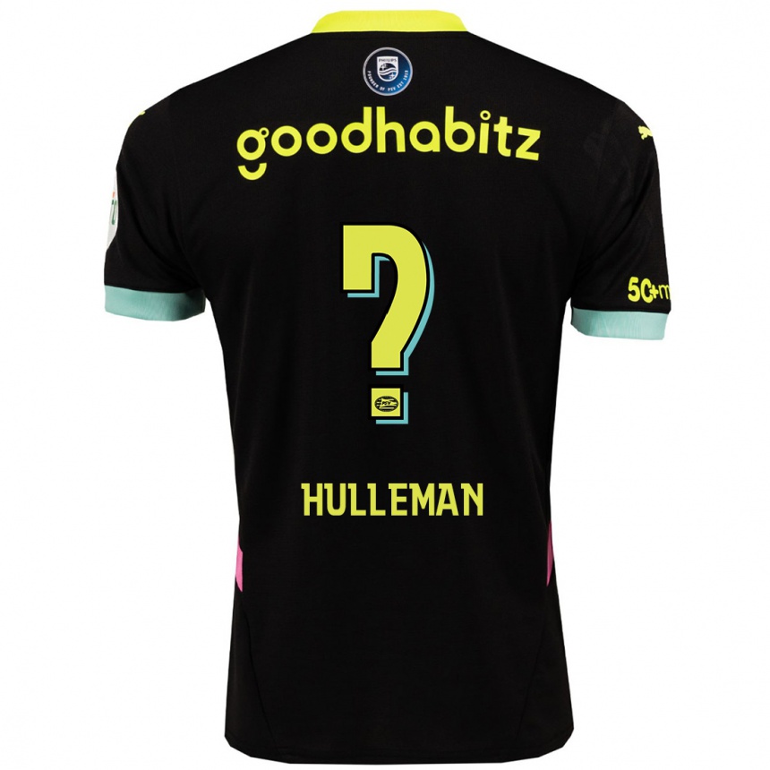 Enfant Football Maillot Daan Hulleman #0 Noir Jaune Tenues Extérieur 2024/25