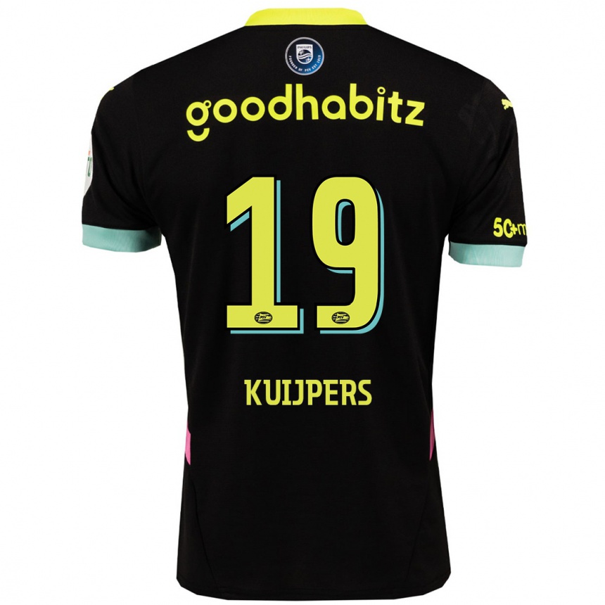 Enfant Football Maillot Jeslynn Kuijpers #19 Noir Jaune Tenues Extérieur 2024/25