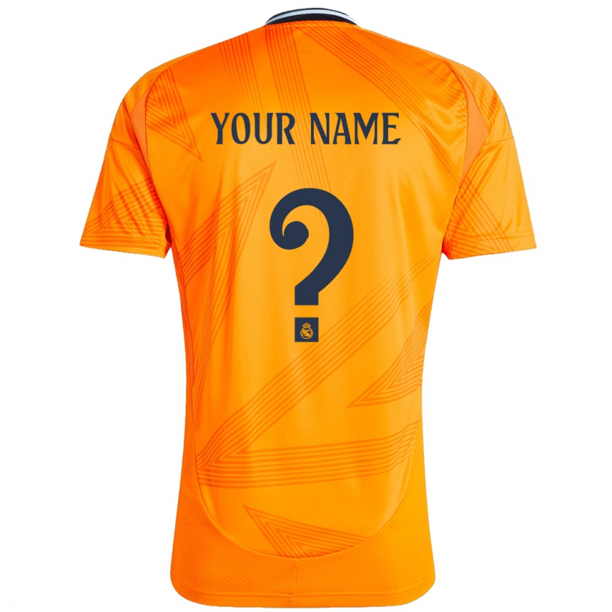 Enfant Football Maillot Votre Nom #0 Orange Tenues Extérieur 2024/25