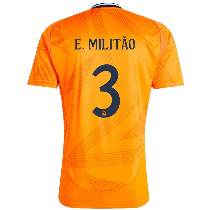 Enfant Football Maillot Eder Militao #3 Orange Tenues Extérieur 2024/25