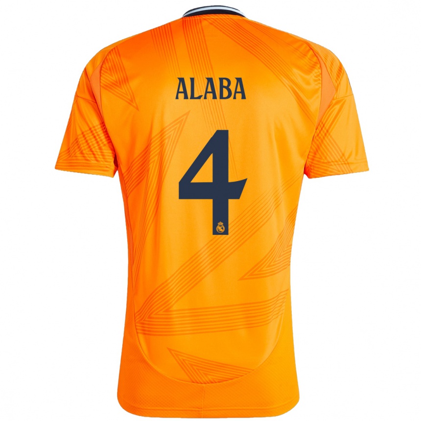 Enfant Football Maillot David Alaba #4 Orange Tenues Extérieur 2024/25