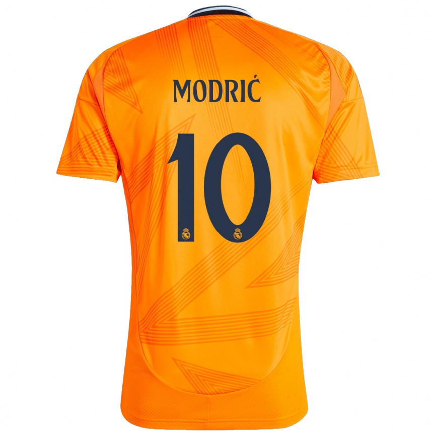 Enfant Football Maillot Luka Modric #10 Orange Tenues Extérieur 2024/25