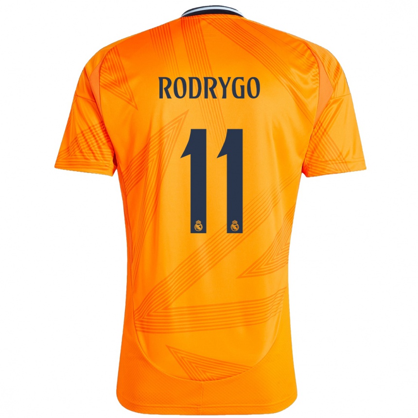 Enfant Football Maillot Rodrygo #11 Orange Tenues Extérieur 2024/25