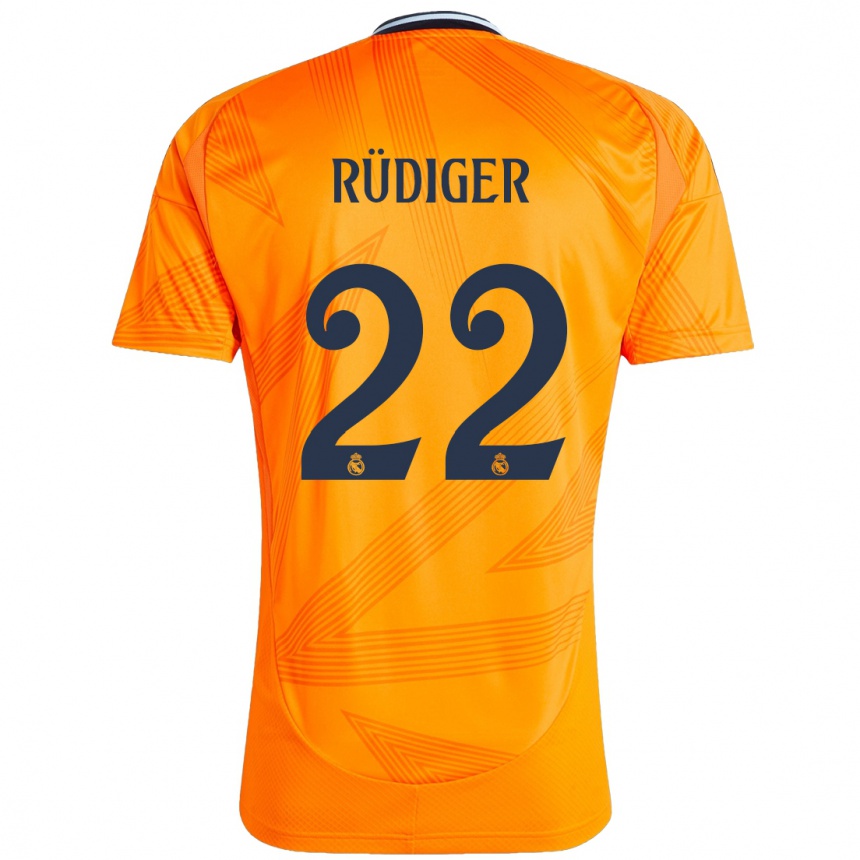 Enfant Football Maillot Antonio Rudiger #22 Orange Tenues Extérieur 2024/25