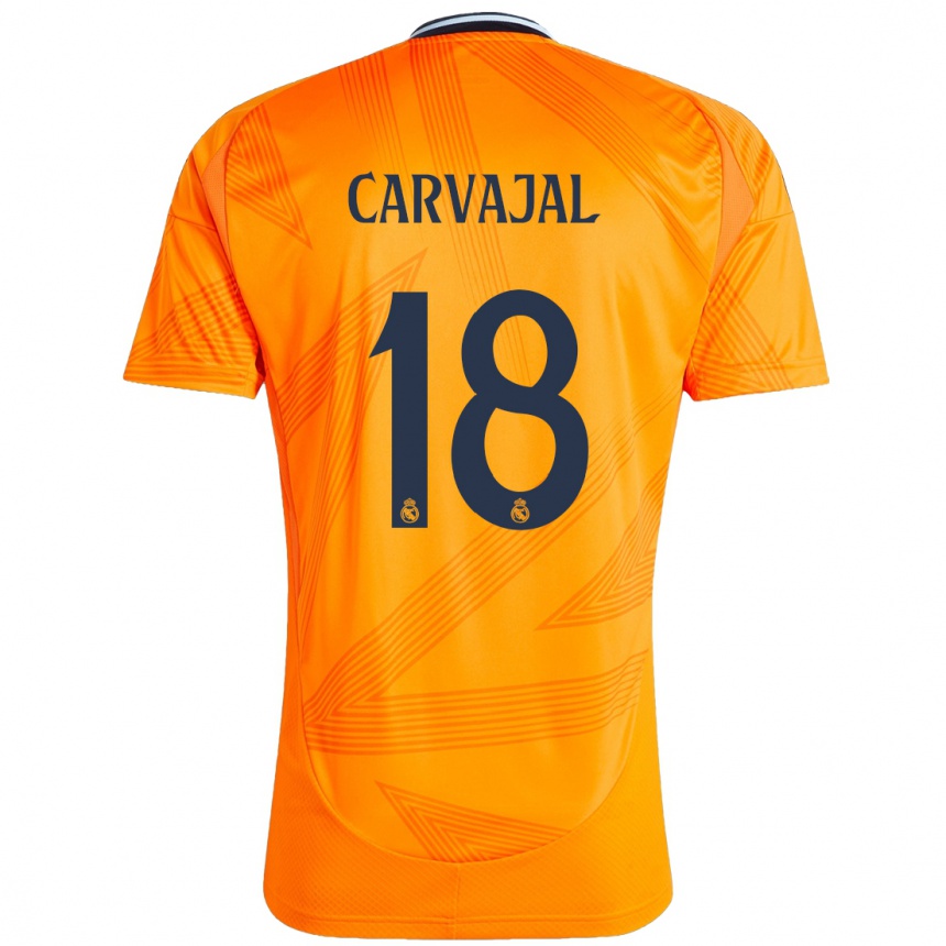 Enfant Football Maillot Angel Carvajal #18 Orange Tenues Extérieur 2024/25