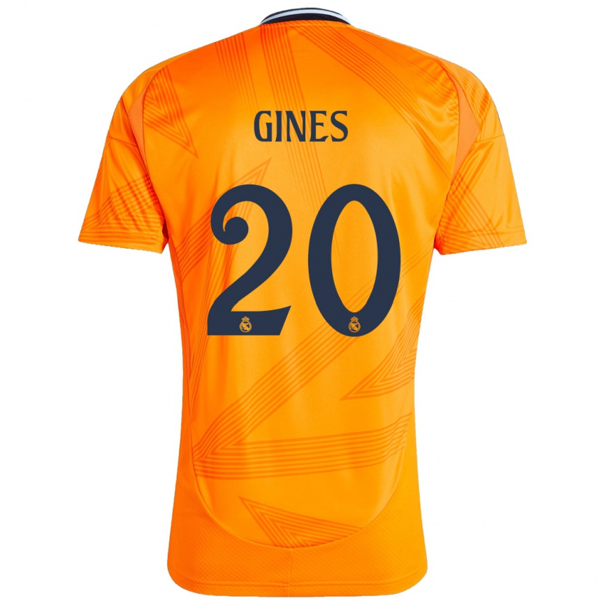 Enfant Football Maillot Alvaro Gines #20 Orange Tenues Extérieur 2024/25