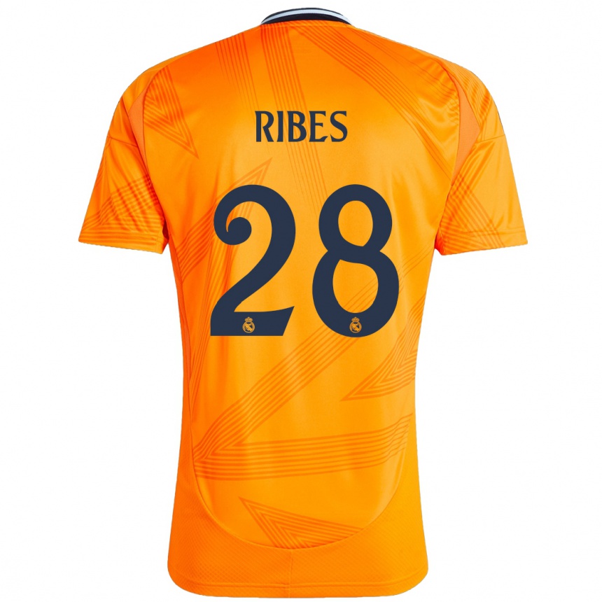 Enfant Football Maillot Kike Ribes #28 Orange Tenues Extérieur 2024/25