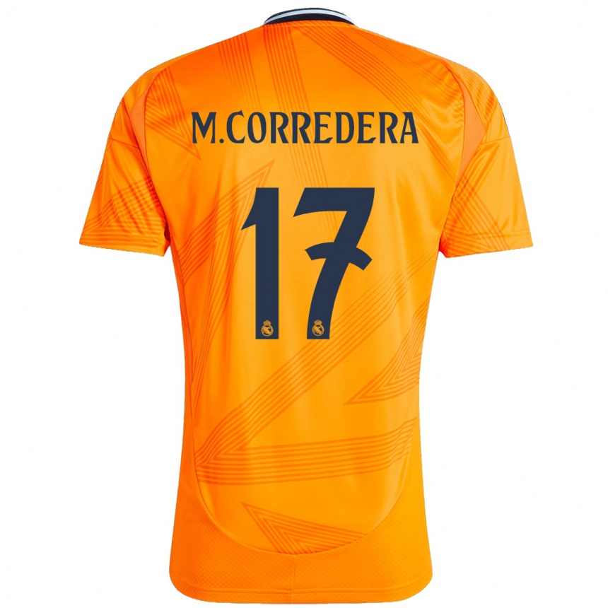 Enfant Football Maillot Marta Corredera #17 Orange Tenues Extérieur 2024/25