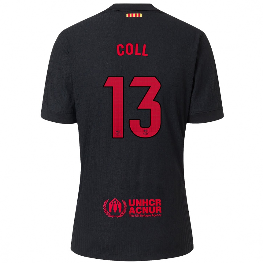 Enfant Football Maillot Cata Coll #13 Noir Rouge Tenues Extérieur 2024/25